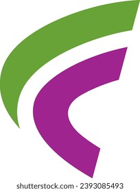 letter f abstract vector logo