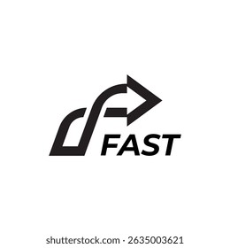 Letter F Arrow Direction Logo, symbolizing progress, innovation, and technology