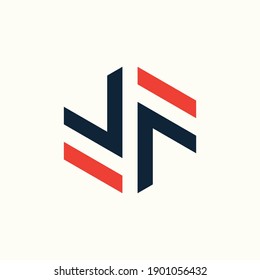Letter F arrow up down vector concept