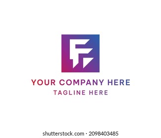 Letter F and Arrow Modern Logo suitable for Company or Coorporate Logo