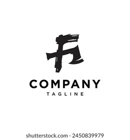 Letter F Axe Logo icon vector template.eps