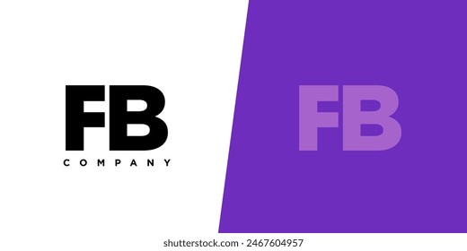 Letter F and B, FB logo design template. Minimal monogram initial based logotype.