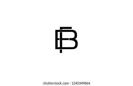 LETTER F AND B LOGO WITH NEGATIVE SPACE EFFECT FOR LOGO DESIGN OR ILLUSTRATION USE