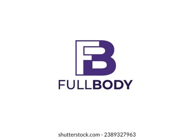 diseño del logotipo de la plantilla de vectores de la letra f y b