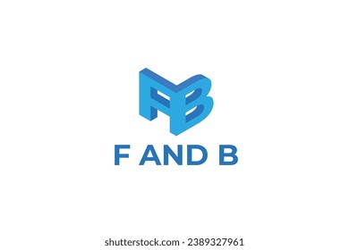 letter f and b vector template logo design