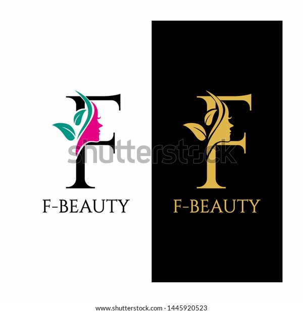 Letter F Beauty Logo Spa Nature Stock Vector Royalty Free 1445920523