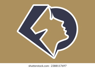 Letter F beauty women sticker vector logo design. Spa and salon sticker vector logo design.