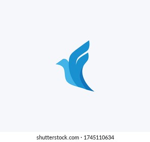 letter F bird logo design element , bird logo design template