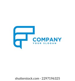 letter F and book logo icon and vector