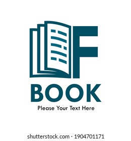 letter f with book logo template illustration. suitable for education, brand, website etc.