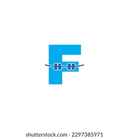 Letter F And Bracelet Teeth Logo Design 003