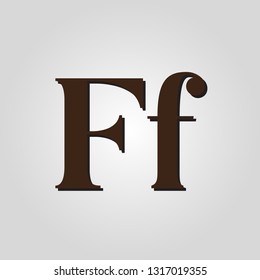 letter F brown