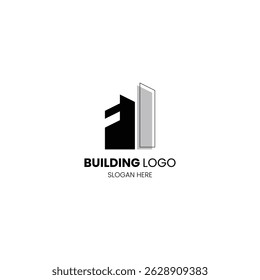 Letter F building logo for construction, architecture and property logo. Template for your brand