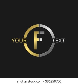 Letter F Business Round Logo Golden Stock Vector (Royalty Free ...
