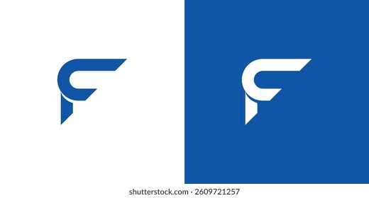 Letter f c logo. Suitable for business logo, brand, interview show, podcast, quiz. Flat Vector Logo Design Template Element.