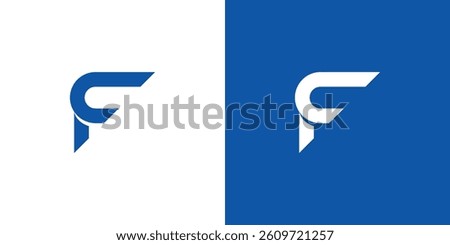Letter f c logo. Suitable for business logo, brand, interview show, podcast, quiz. Flat Vector Logo Design Template Element.