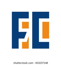 letter F and C logo vector.
