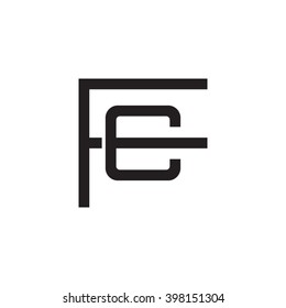 letter F and C monogram logo black