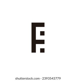 Letter F, c and r squares geometric symbol simple logo vector