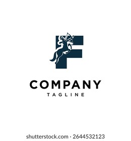 Letra F Vetor do ícone de logotipo do Centaur