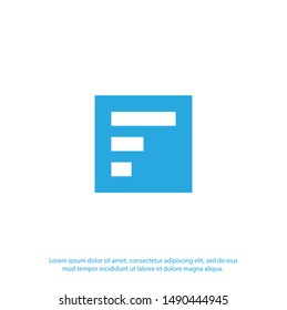 Letter F with chart logo icon design element