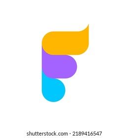 Letter F chat modern logo design