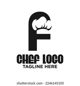 Letter F Chef Logo Design Template Inspiration, Vector Illustration.