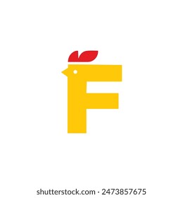 Letter F Chick logo icon vector template.eps