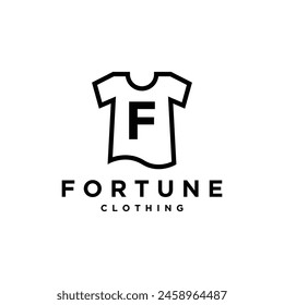 Letter F clothing logo icon vector