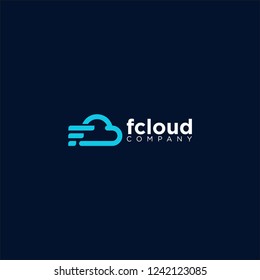 Letter F With cloud Logo Template
