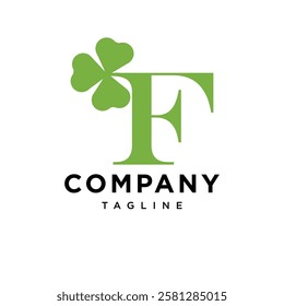 Letter F Clover Leaf Logo Icon Vector