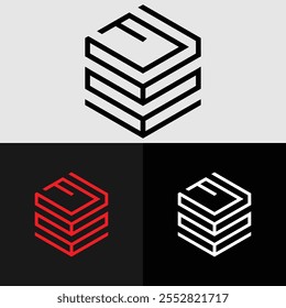 letter f combination with cube