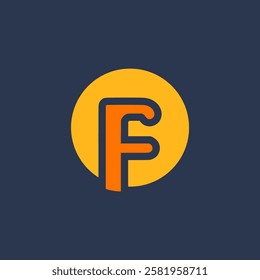 letter F creative agency company business logo vector illustration template design