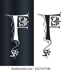 Letra F Diseño De Logotipo De Vector Floral Creativo