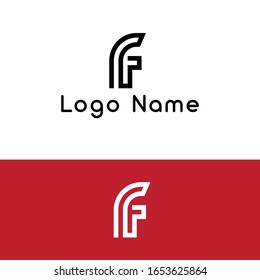 Letter F creative minimal style modern sign logotype perfect for any business company logo