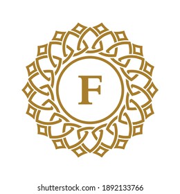 Letter F Crest Logo Design Template