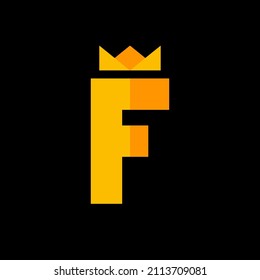 Letter F Crown Logo Design Template Inspiration, Vector Illustration.