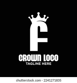 Letter F Crown Logo Design Template Inspiration, Vector Illustration.