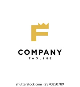 
Letter F crown logo icon vector template.eps