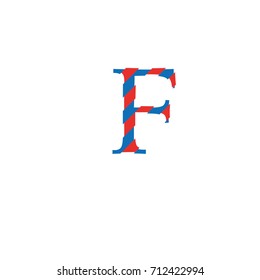 letter F with cuts and lag