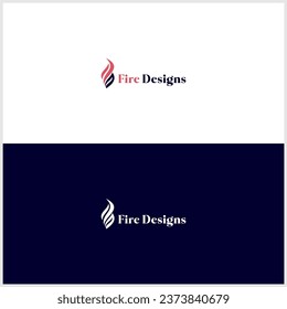 Letter F D for fire drop logo icon vector template on dark background