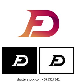 Letter F And D Logo Design. FD Logo
