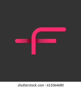 Letter F design typographic. unique and simple design