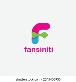 letter f  design vector logo illustration