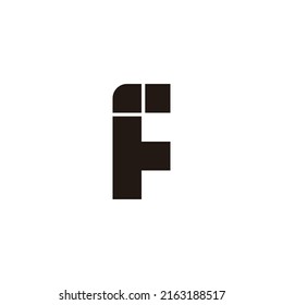 Letter F diamond geometric symbol simple logo vector