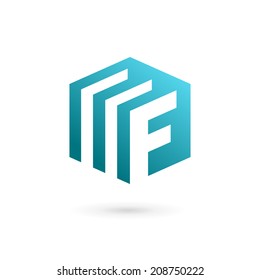 Letter F document logo, icon design template elements. Vector color sign.