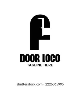 Letter F Door Logo Design Template Inspiration, Vector Illustration.