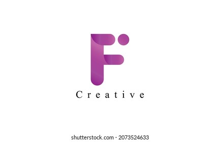 Letter F dot type logo icon design template elements