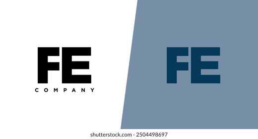 Letter F and E, FE logo design template. Minimal monogram initial based logotype.