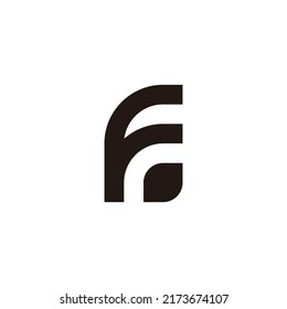 Letter F and E leaf geometric symbol simple logo vector